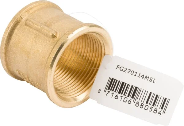 MZ - FG270114MSL - Messing-Kupplung 2x F 1 1/4"