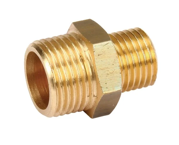 MZ - FG2803818MS - Messing-Nippel 2x M 3/8" x 1/8"