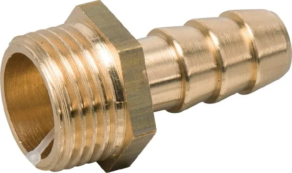 MZ - FG521213MSL - Messing-Schlauchverbinder 13mm x M 1/2"