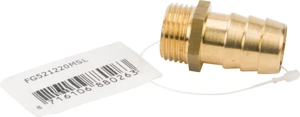 MZ - FG521220MSL - Messing-Schlauchverbinder 20mm x M 1/2"