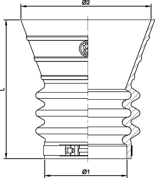 MZ - FUN937200 - Gummirichter 220mm