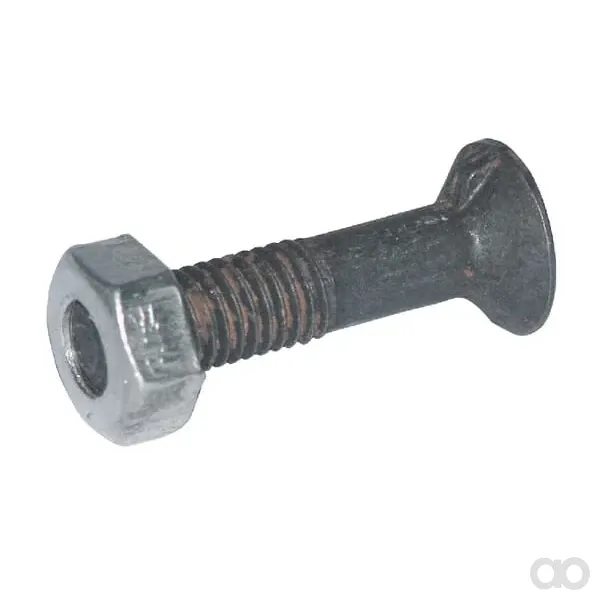 Non Branded - 12401N - Pflugschraube Und Mutter M12x40, 1 Nase DIN604 Kl. 8.8