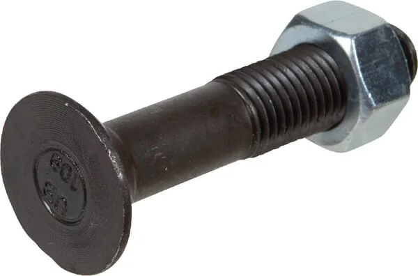 Non Branded - 16801N - Pflugschraube Und Mutter M16x80, 1 Nase DIN604 Kl. 10.9