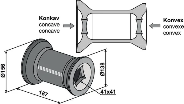 Non Branded - 17100101 - Abstandshalter Fuer 40x40 Quadrat