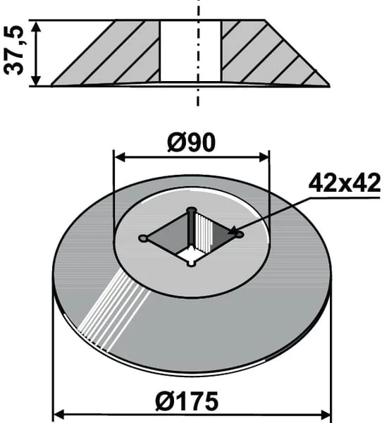 Non Branded - 17100519 - Stoppplatte Aussen Fuer 40x40