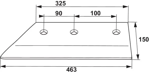 Non Branded - 172417N - Pflugschar Links 14 Zoll Gehaertet G&B