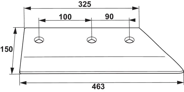Non Branded - 172418N - Pflugschar Rechts 14 Zoll Gehaertet G&B