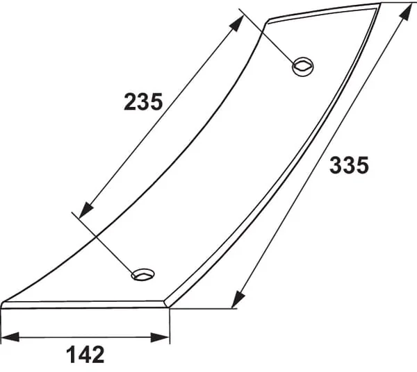 Non Branded - 173475N - Vorschare Links Gerade E5h G&B