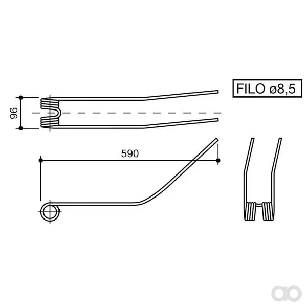 Non Branded - 30069N - Rotationszinken Acma