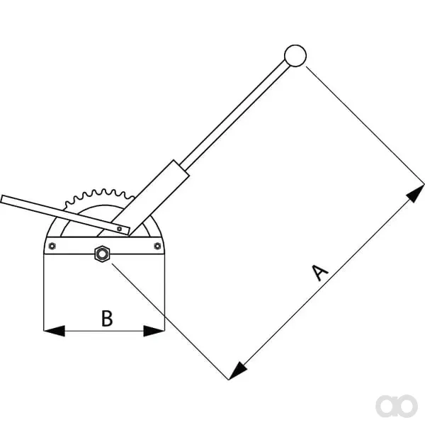 Non Branded - 488734 - Handbremshebel 460x240mm