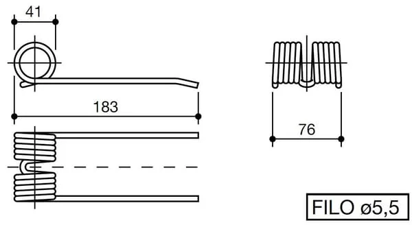 Non Branded - 60048BN - Aufnehmertzinke Wolvo 2°