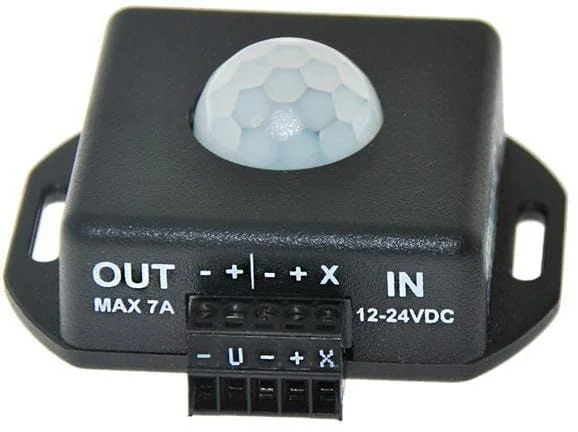 Non Branded - 60056 - PIR-Bewegungsmelder, Aus-Funktion Per Kabel, 12V/84W 24V/168W Max