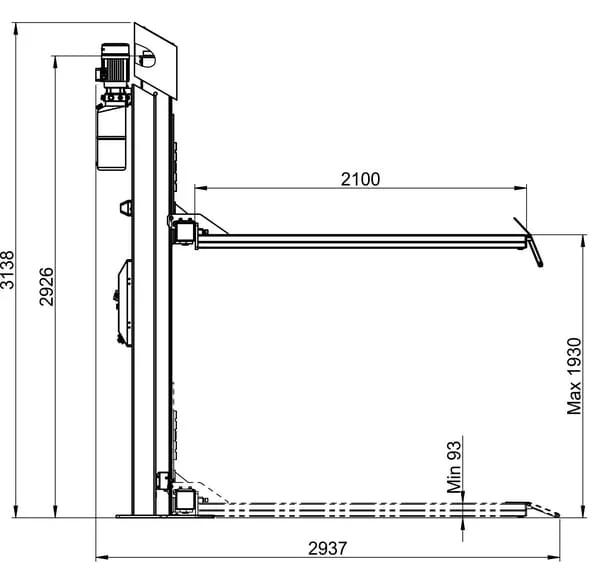 Non Branded - 612016 - Einmast-Hebebuehne ATH-12PL