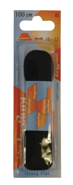 Non Branded - 63120102 - Schnuersenkel Flach Schwarz 120cm