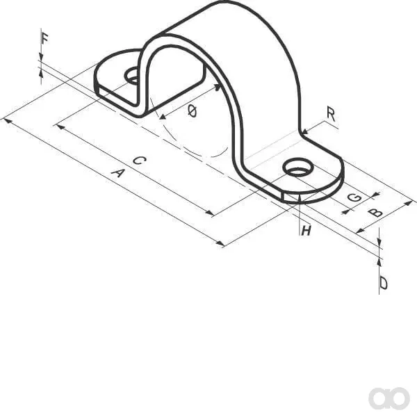 Non Branded - 8242114 - Rohrschelle Verzinkt 1 1/4"