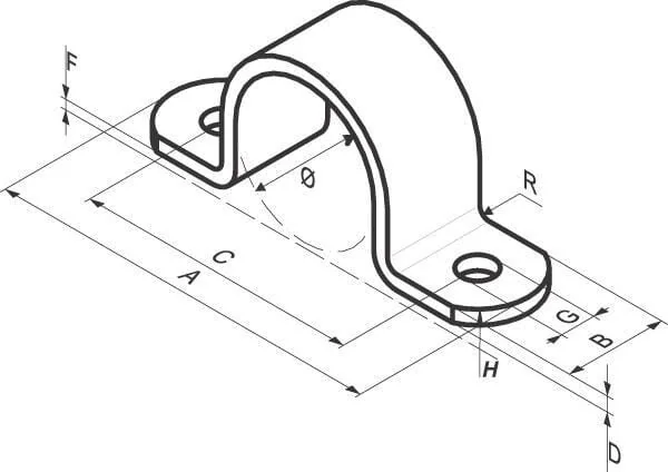 Non Branded - 8244112L - Rohrschelle Verzinkt 1 1/2"