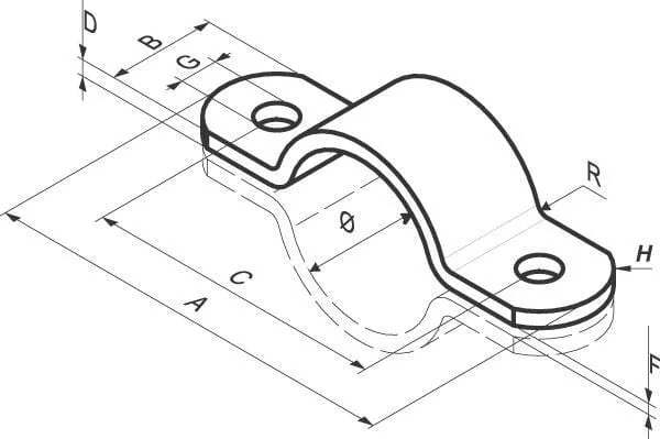 Non Branded - 8264112 - Rohrschelle Verzinkt 1 1/2"
