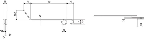Non Branded - 999001EVN - Eggenzinke 8 mm Einboeck