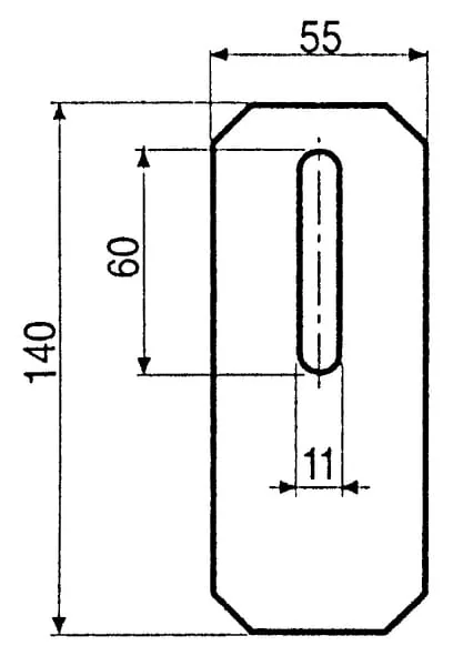 Non Branded - AB010003 - Schaber 55x140mm Amazone