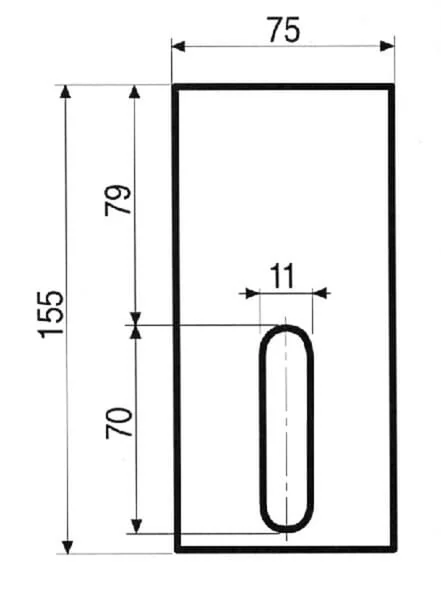 Non Branded - AB075001 - Schaber 75x155mm Landsberg