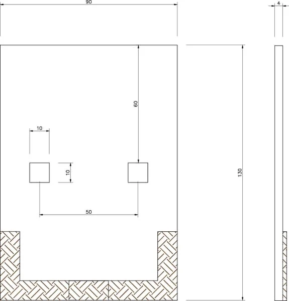 Non Branded - AB080005CN - Schaber Aus Hartmetall 130x90x4mm