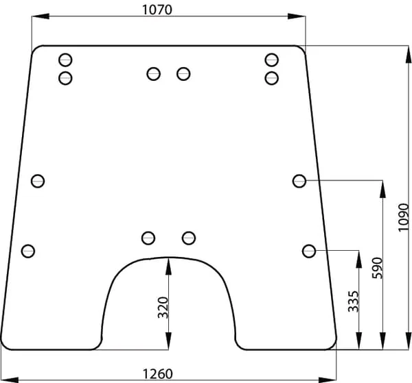 Non Branded - AL71287N - Frontscheibe, Obere Neigung