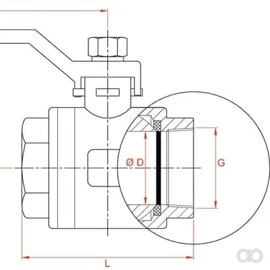 Non Branded - BVS38FSS - Kugelhahn, Edelstahl, 2XF 3/8''