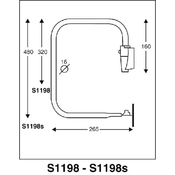 Non Branded - CA3001198S - Spiegelarm