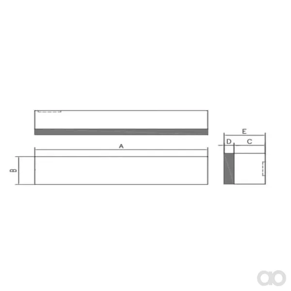 Non Branded - CCB1505050S - Verschleissstreifen Chocky-Bar 150x50x50mm Standard