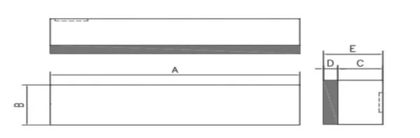 Non Branded - CCB1507560S - Verschleissstreifen Chocky-Bar 150x75x60mm Standard