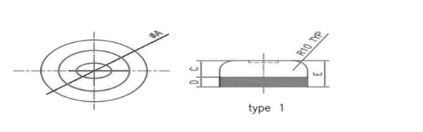 Non Branded - CCB7527B - Verschleissknopf 72x27mm