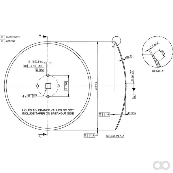 Non Branded - CD260B - Hopfen-Scheibe Diameter 460mm