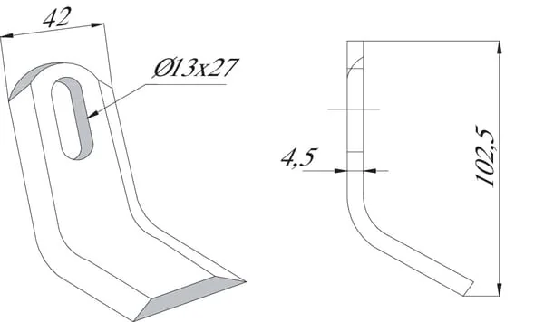 Non Branded - CK2100 - Messer RH 42x103mm Gross Mott