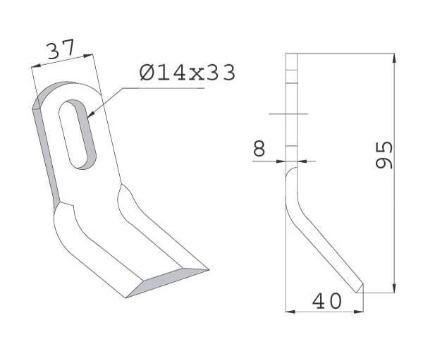 Non Branded - CK5550 - Mulchmesser 37x95 Rousseau
