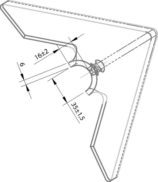 Non Branded - CP100307 - Entenfusspitze 150x6