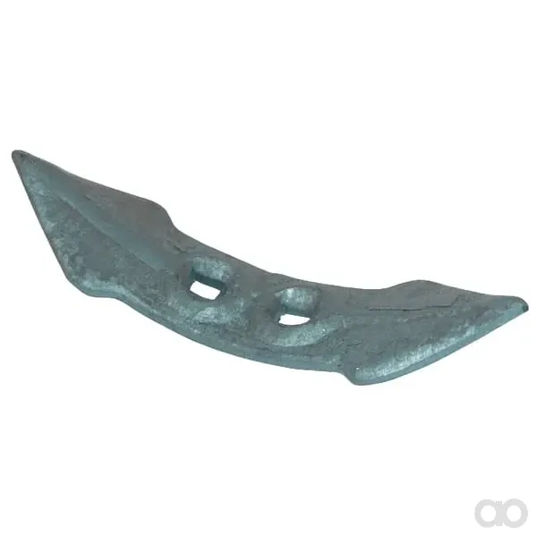 Non Branded - CP35 - Kultivatorzinke 250x75x10mm, Umkehrbar, Gebogen, 2-Loch, Geeignet Fuer Ottmar