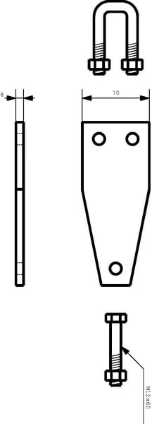 Non Branded - CP567 - Zinkenklemmung 32x10mm Fuer Rahmen 50x50mm