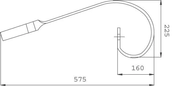 Non Branded - CP901 - Schleppzinke Links 32x10x575mm Ohne Spitze