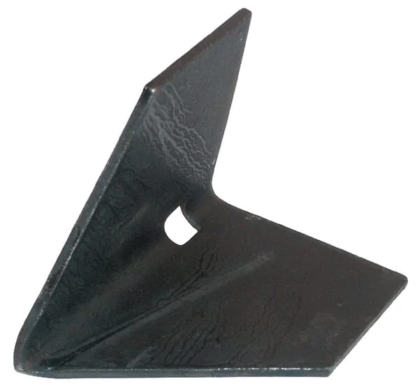 Non Branded - E16417N - Haeufelpflugspitze 110x110x4mm, Gehaertet, Flach, 1 Loch, Geeignet Fuer Rau