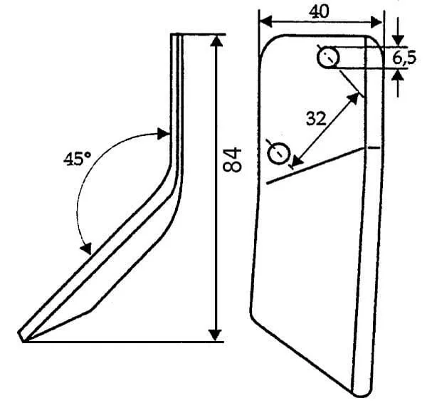 Non Branded - FM06180 - Futtermischwagenmesser