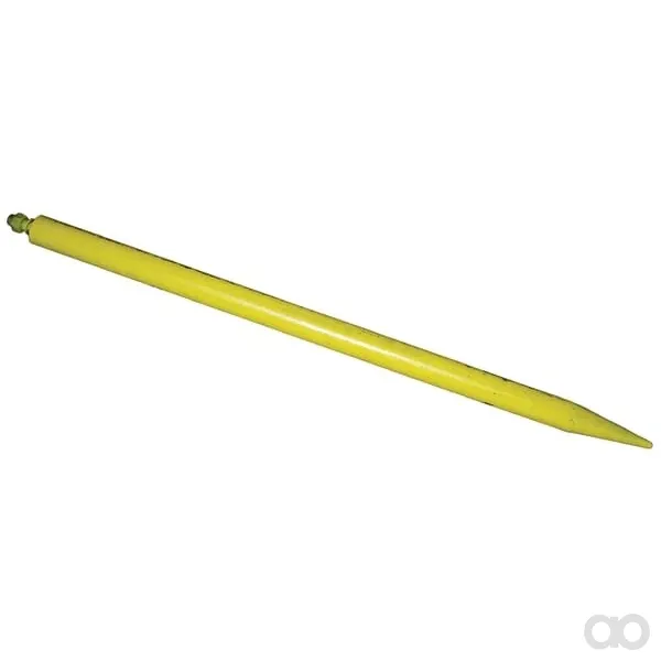 Non Branded - FT3270 - Ladeschaufelzinke, Gerade, Rundprofil 50,8x1118mm, Spitzzinke Mit Mutter, Gelb