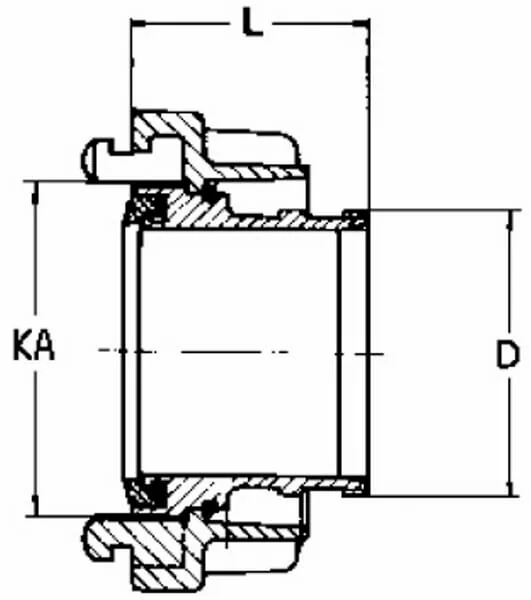 Non Branded - HD217029 - Storz-Kupplung 90 x Schlauchstutzen 75mm (Rastklinke 105mm)