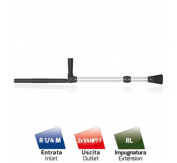 Non Branded - HD400300 - Doppellanze 985 mm, Edelstahl