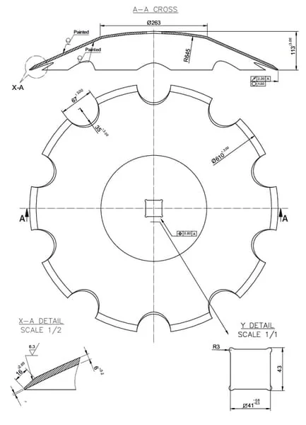 Non Branded - HD488592 - Gezackte Eggenscheibe 610x6/41