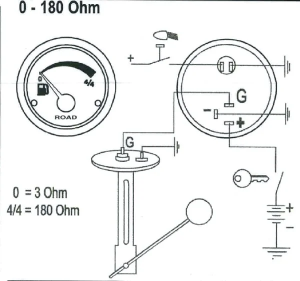 Non Branded - I00007 - Kraftstoffanzeige 24V 52mm