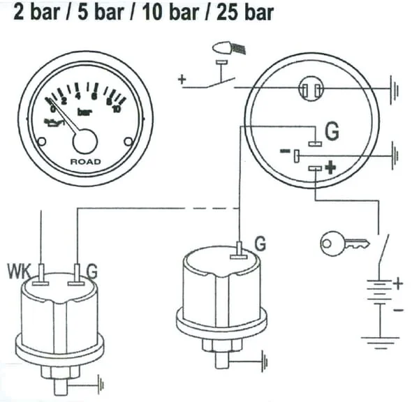 Non Branded - I00015 - Öldruckmesser 10bar 24V 52mm