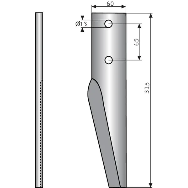 Non Branded - KE1202 - Kreiseleggezinken Links, Laenge 315 mm, Geeignet fuer Perugini