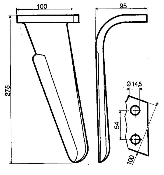 Non Branded - KE1204 - Kreiseleggezinken Links, Laenge 275 mm, Geeignet fuer Perugini