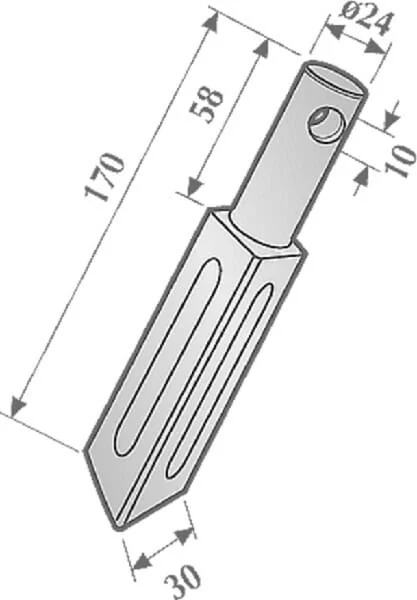 Non Branded - KE1402 - Kreiseleggezinken Links/Rechts, Laenge 175 mm, Geeignet fuer Rau