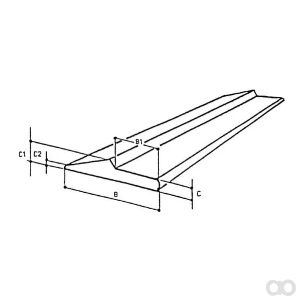 Non Branded - KT2033 - Schaufelkantenschutz, 1/2 Pfeil 200x35mm X3m HB500
